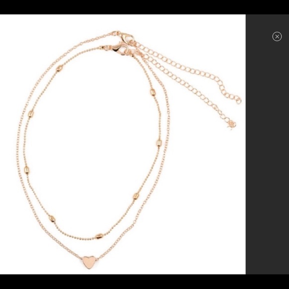 ONLY 1 LEFT!⭐️❤️ Gold Heart Simple Dotted Necklace - Picture 2 of 4